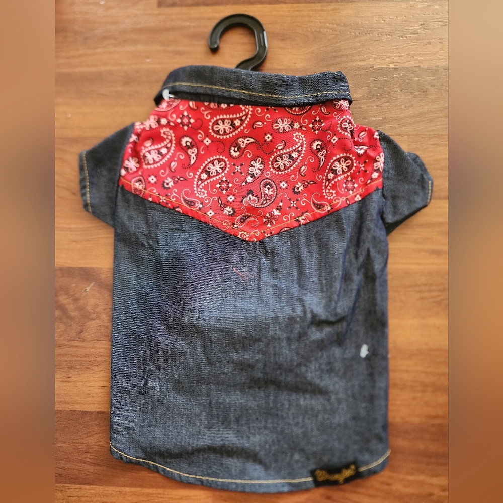 Wrangler Black and Blue Denim Label Dog Dress